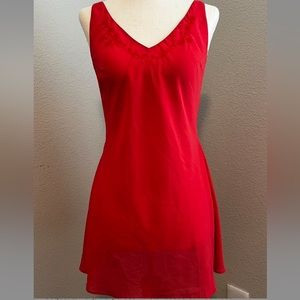 Vintage cherry red Victoria’s Secret slip dress 🍒